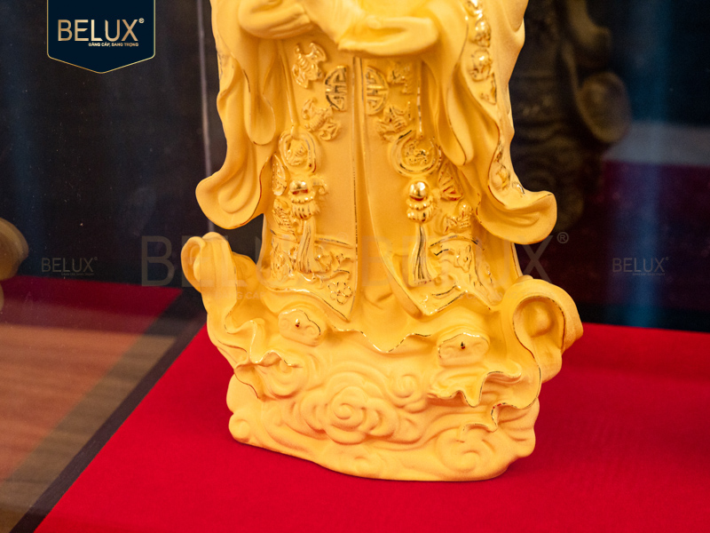 Bộ tượng tam đa Phúc Lộc Thọ vàng cát 12x11x26cm